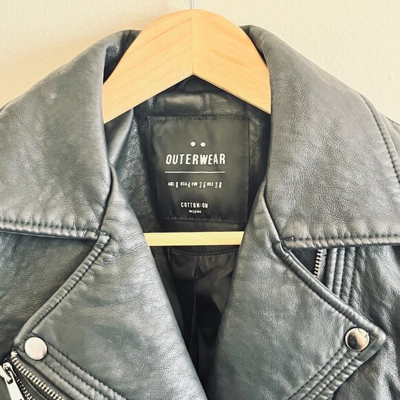 Vegan Leather Moto Jacket - Picture 2 of 3